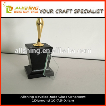 Promotional Beveled Jade Glass Moon Ornament/Blank Moon ornaments