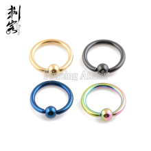 Anodized Ball Closure Ring Free Sample Body Piercing Jewelry