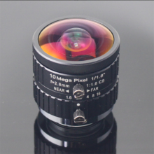 2.8mm 172degree 10 Megapixel Manual Iris Lens 1/1.8"