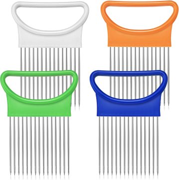 Stainless Steel Vegetable Slicer & Tomato Cutter - Onion Fork & Fruit Holder