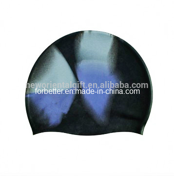 hot sell colorful printed silicone swimming caps