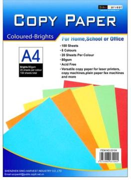 A4/Legal/Letter Size Colour Copy Paper, Colour Copy Paper A4