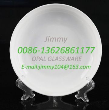 10 "White Jade Glass Platter