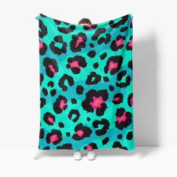 Wholesale Custom Printed Cow Print Sherpa Fleece Blankets for Winter Beds