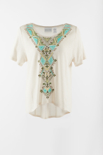 Ladies knitting embroider pullover