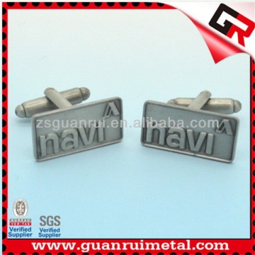 Fashion low price custom engraved logo cufflinks