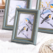 Elegant Blue Gold Accent Frame for Home