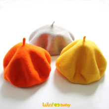 wholesale plain children infant baby wool berets cap