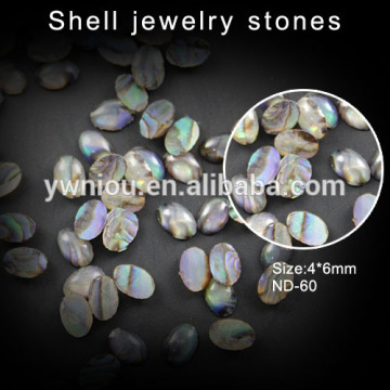 4*6mm Beautiful Natural Pearl Shell Flat Oval Beads