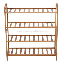 100% Natural Bamboo 4-Tier Shoe Rack Entryway Shoe Shelf Storage Organizer