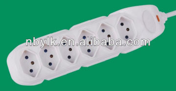 Swiss socket with shutter/6-way socket-outlet with shutter (CEcertification)