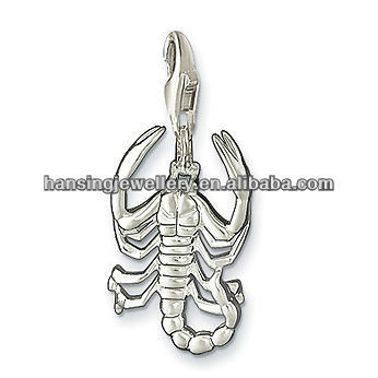 Fashion Silver Plated Scorpio Charm