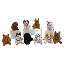 Super Cute Resin Dog Puppy Ornament for Car Dashboard