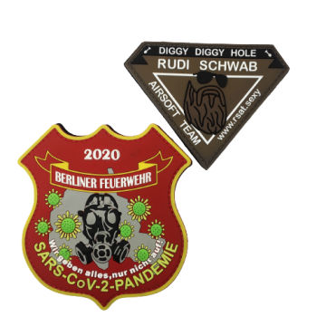 wholesale custom logo silicone epaulet patch/soft pvc patch