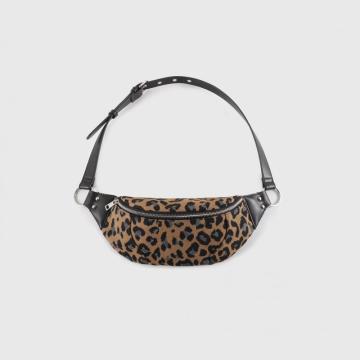 Leopard Print Pu Waist Bags for Women