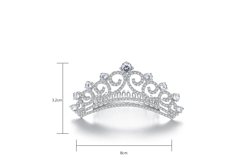 European Vintage Tiara CZ Pageant Wedding Hair Accessories