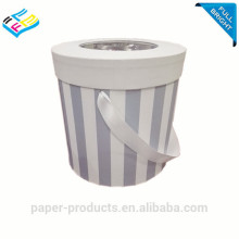 Big round PET windown box cylinder paper box