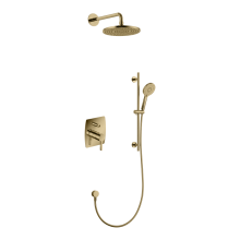 Brass concealed shower set