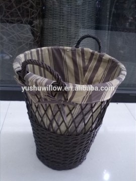 beautiful willow hamper with liner