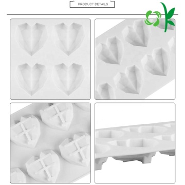 Custom Heart Shape Silicone Cake Chocolate DIY Mold