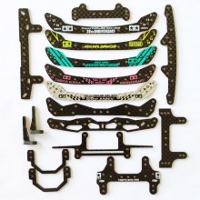  HG Carbon Front Stay 1.5mm Fully Cowled Front Rear Plate for Tamiya Mini 4WD