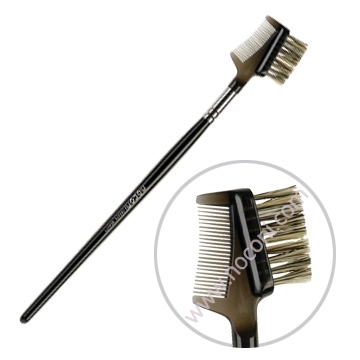 wooden handle brow brush