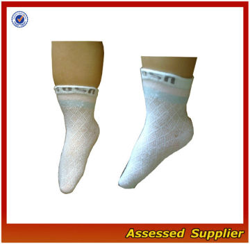 White Knitted Baby cotton socks /Baby breathable summer socks/ High breathable cotton socks with mesh pattern