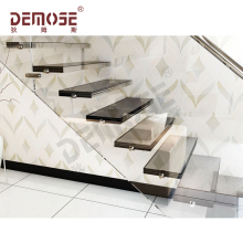 Build Floating Staircase Glass Marble Stair