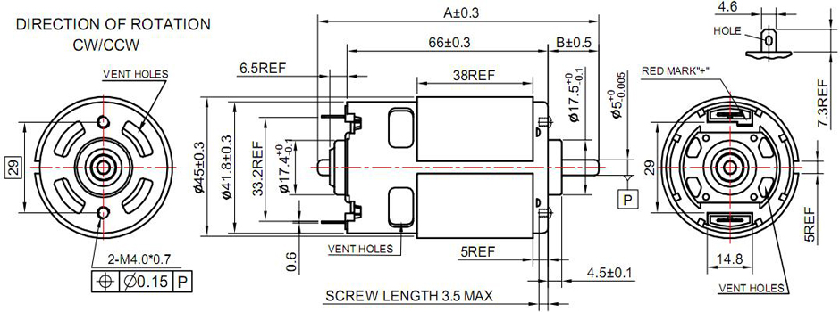 12V High Torque DC Electric Geared Motor For Solar Car