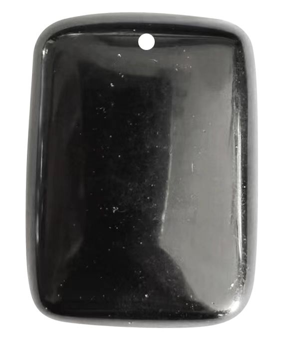 Black Onyx 30x40mm Collar Cuboides Men Rectángulo Colgante