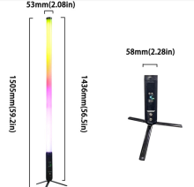 360 4ft Battery Wireless DMX App Control Tube Light Stick