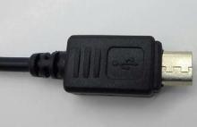 black Male to Male Digital Camera USB Cables 480Mbps 55.12