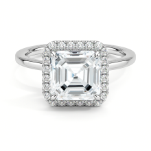 5 Carat Lab Diamond Asscher Cut Halo Ring