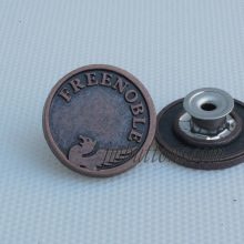 plating flat casting name deisgn jean metal button