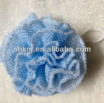 Light Bule Nylon Fiber Bath Flower Bath Ball Nylon Bath Pouf