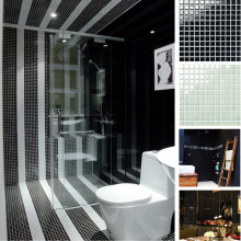 black mosaic tile, black mosaic