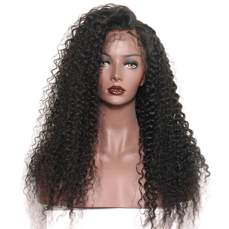 28 Inch Virgin Curly Human Hair Wig Lace Front Wig Malaysian Hair From Young Girl