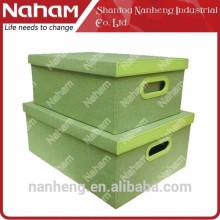 NAHAM high quality Jute Cloth toy storage box with lid
