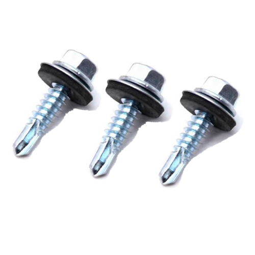 C1022 DIN7504 galvanized self drilling screw EPDM washer