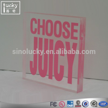 Acrylic Photo Blocks Pink Logo Block