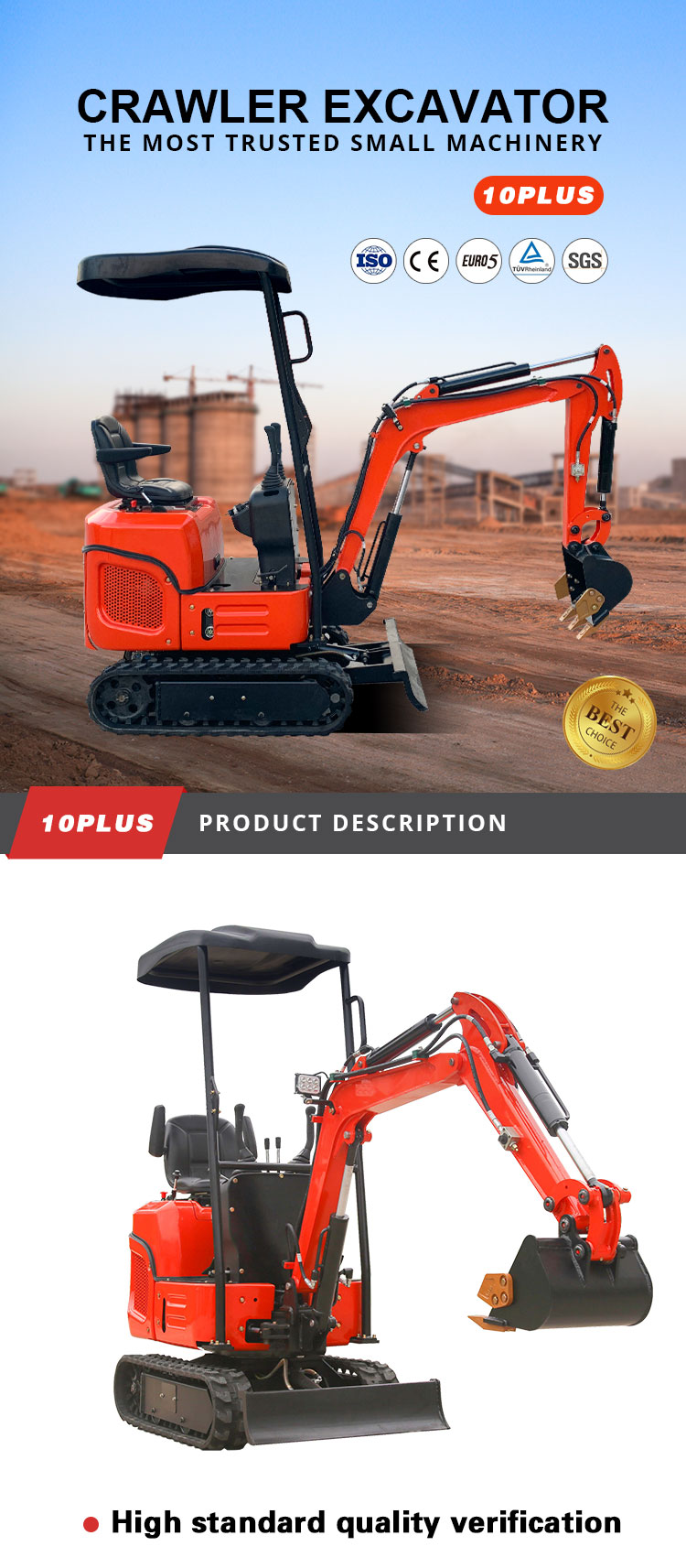 1ton Mini Excavator Nm E10plus