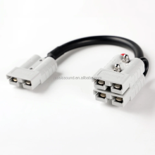 Custom OEM Logo 50A Battery Charger with Black Round Wire, Under-Son Connector Plug