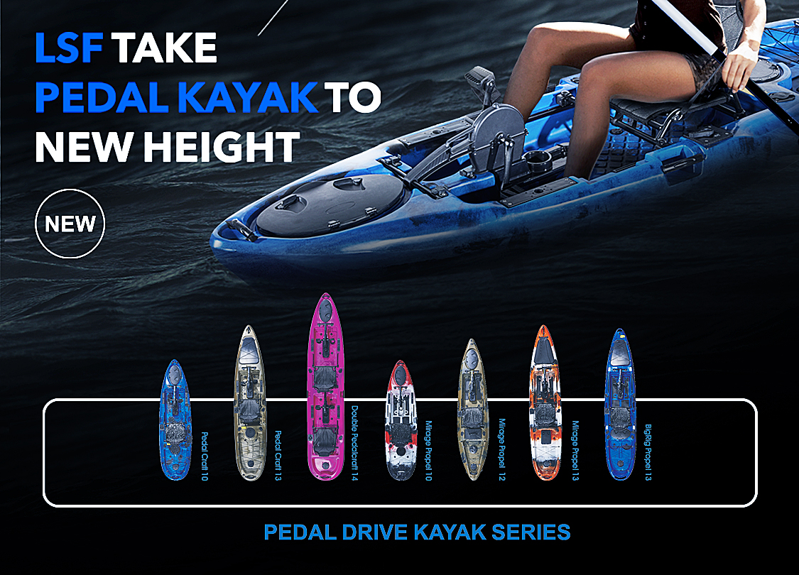 LSF Wholesale kayak pedal drive,pedal drive fishing kayak,kayak with foot pedal