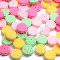 Galleta redonda de 10mm, cabujones Kawaii en miniatura coloridos, encantos de resina bonitos, cuentas de resina más baratas para decoración