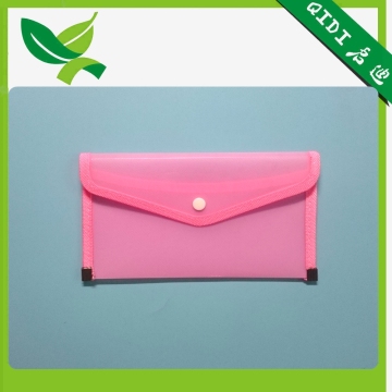 office stationery Plastic file folder With Button
