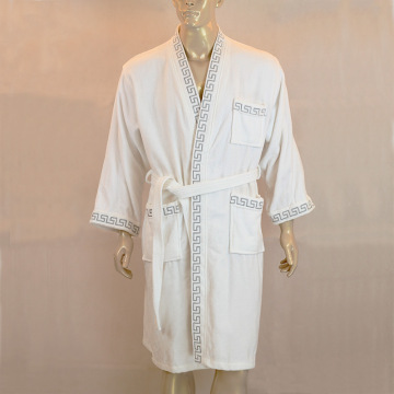 Unique Embroidery Logo Velour Bathrobe Thick Robe
