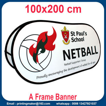 Custom Printed Horizontal Pop Up A Frame Banner