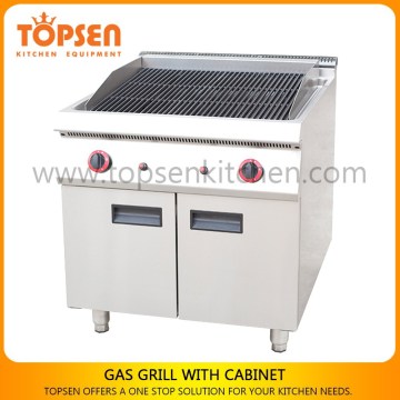 Commercial gas range with electric grill, gas cooking range with electric grill