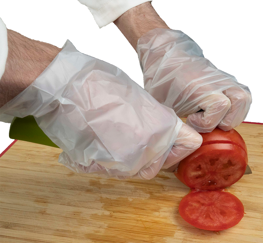 Clear Biodegradable Cornstarch Food Service Plastic Gloves