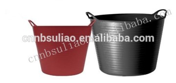 plastic buckets and tubs,plastic laundry basket,plastic flexible tubtrugs